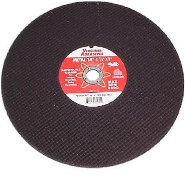 Virginia Abrasives 424-16114 14 x 0.2 in. General Purpose Metal & Steel Bonded Cut Off Wheel; Pack of 10 755626 - main